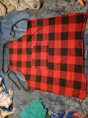 Red and Black Buffalo Check Apron